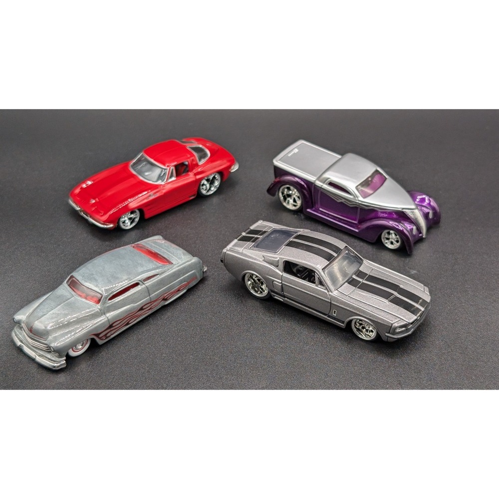 2000's Jada Muscle & Custom diecast car lot of 4 (Big Time, Road Rats, D-Rods)